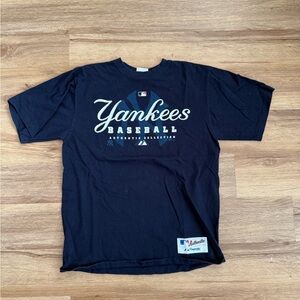 2005 Majestic New York Yankees Authentic Collection Navy Tee